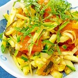 めんつゆ＆酢で☆夏野菜のノンオイル和風マリネ風♪